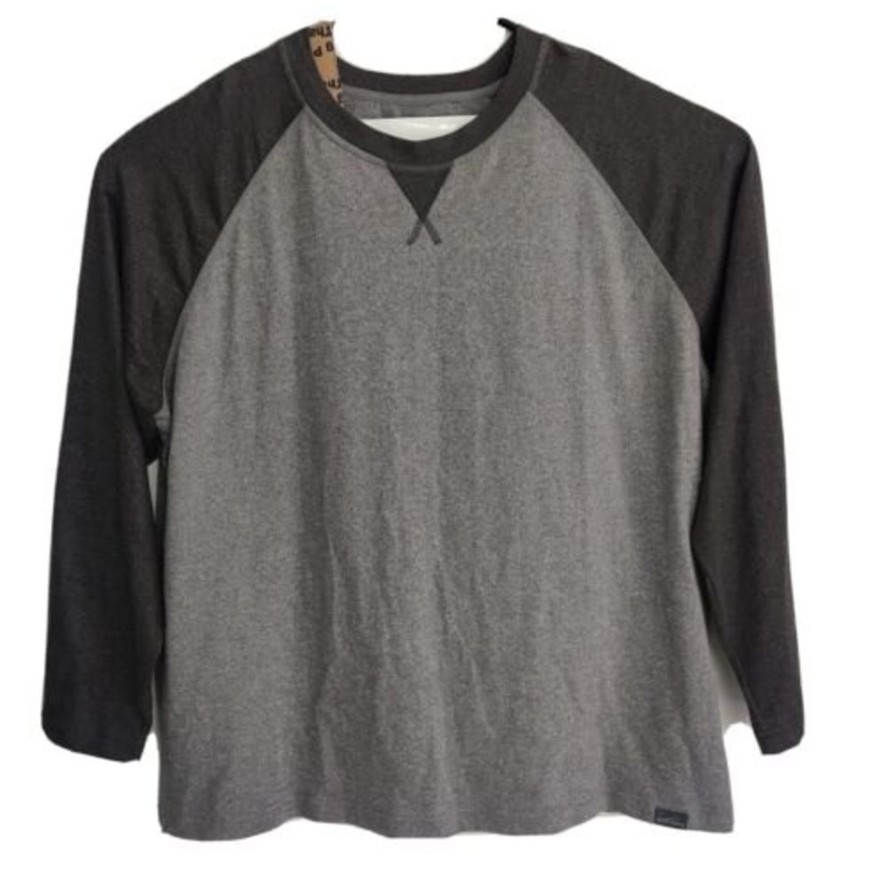 Eddie Bauer Mens Pullover Shirt Size XXL Charcoal Gray Long Sleeve Knit EUC